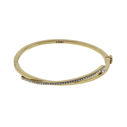 BRAZALETE DORADO MARCA DKNY DE SILUETA BRAZALETE ESTRUCTURA DETALLE PAVE