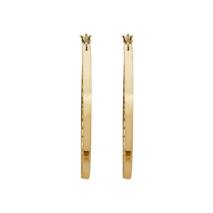 ARETES DORADO 36MM MARCA DKNY DE SILUETA ARRACADAS DETALLE PAVE