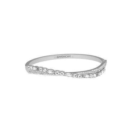 BRAZALETE PLATA MARCA GIVENCHY DE SILUETA BRAZALETE CON DETALLES DE CRISTAL COLOR CLARO