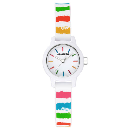 Reloj Armitron Para Dama Correa De Silicon Color Multicolor