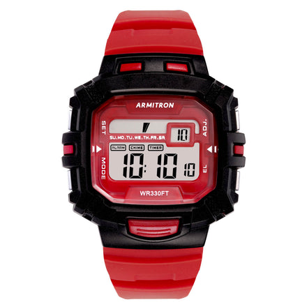 Reloj Armitron Para Caballero Correa De Silicon Color Rojo