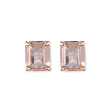 ARETES DORADO MARCA  RALPH LAUREN DE SILUETA BOT?N CON CRISTAL TONO ROSA