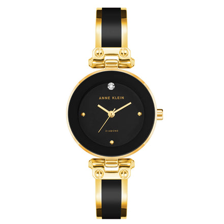 Reloj Anne Klein Para Dama Brazalete De Acero Color Negra