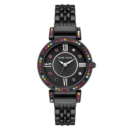 Reloj Anne Klein Para Dama Brazalete De Acero Color Negro