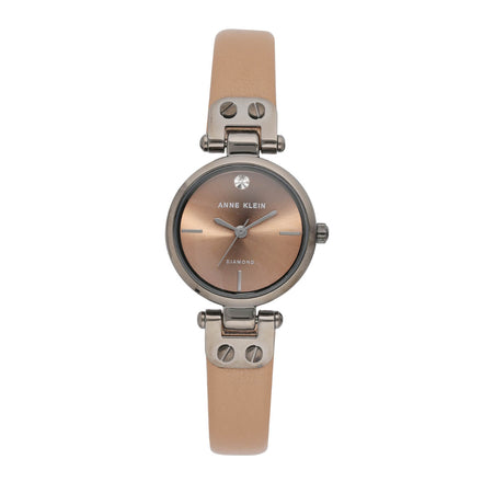 Reloj Anne Klein Para Dama Brazalete De Ceramica Color Taupe