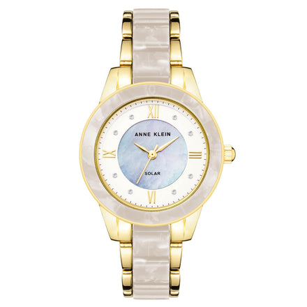 Reloj Anne Klein Para Dama Brazalete De Ceramica Color Taupe