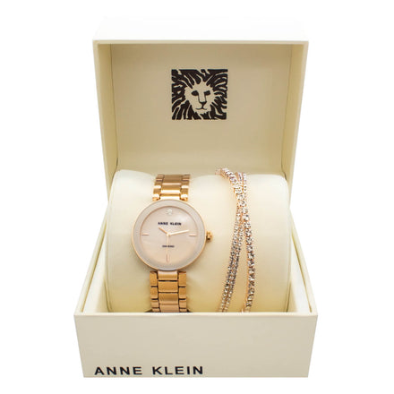 Reloj Anne Klein Para Dama Brazalete De Acero Color Oro Rosa