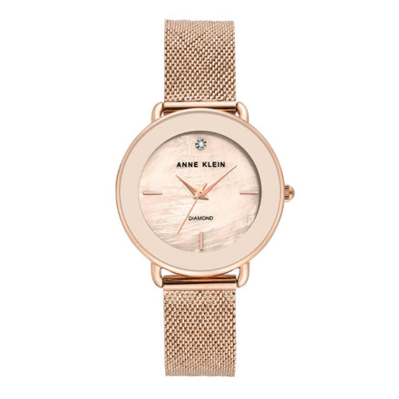 Reloj Anne Klein Para Dama Brazalete De Acero Color Oro Rosa