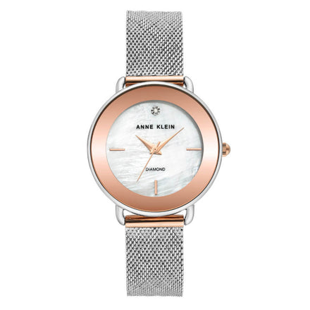 Reloj Anne Klein Para Dama Brazalete De Acero Color Oro Rosa