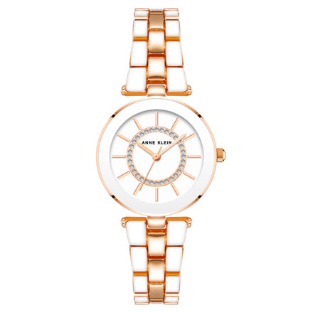 Reloj Anne Klein Para Dama Brazalete De Acero Color Oro Rosa