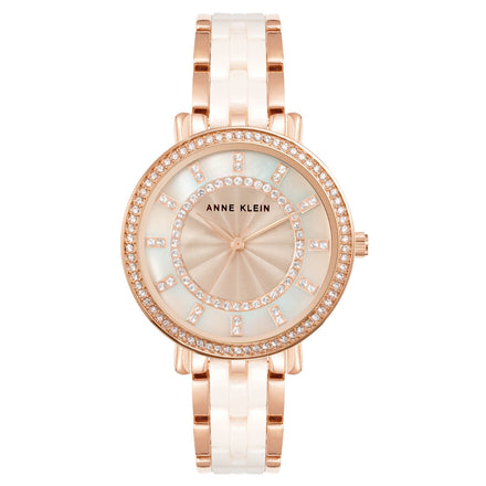 Reloj Anne Klein Para Dama Brazalete De Acero Color Oro Rosa