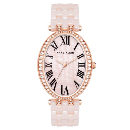 Reloj Anne Klein Para Dama Brazalete De Acero Color Oro Rosa