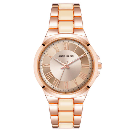 Reloj Anne Klein Para Dama Brazalete De Acero Color Oro Rosa