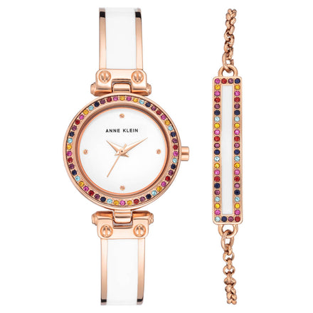 Reloj Anne Klein Para Dama Brazalete De Acero Color Oro Rosa