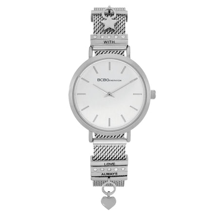 Reloj Bcbg Para Dama Brazalete De Acero Inoxidable Color Plata